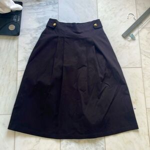 Elegant Black A-Line Skirt